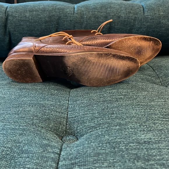 Brown leather Topshop Low Boots with Preppy Tassels sz 40 - Picture 3 of 5